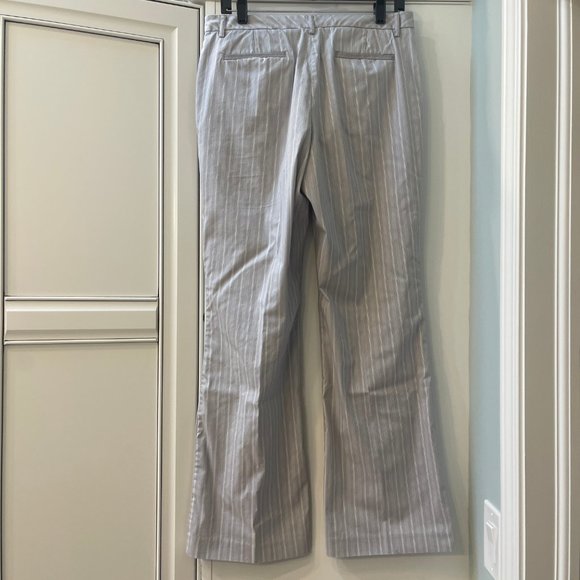 Liz Claiborne Gray Striped Boot Cut Pants - Picture 3 of 14